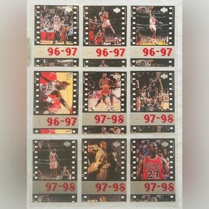 Michael Jordan MJ Timeframe Collector’s Cards - Lot of 9 - VGC MJ5